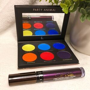 NIB Laura Lee Party Animal Eyeshadow Palette & OFRA Napa Valley Lipstick BUNDLE